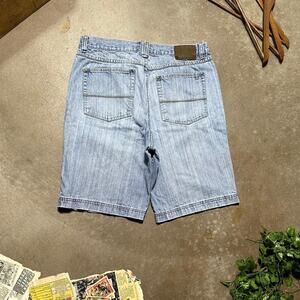 Vintage Y2K Reunion Baggy Jean Shorts Mens 36" Light Wash Baggy Skater Jorts